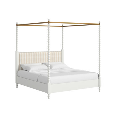 Haven QN Uph Canopy Poster Bed