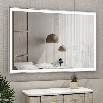 Miroir mural de salle de bain surdimensionné 60X40 pouces
