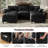 108'' Comfy  U Shaped Sectional Modular Deep 5-Piece Cloud Sofa with Ottomans- Premium Fabric-1861371614