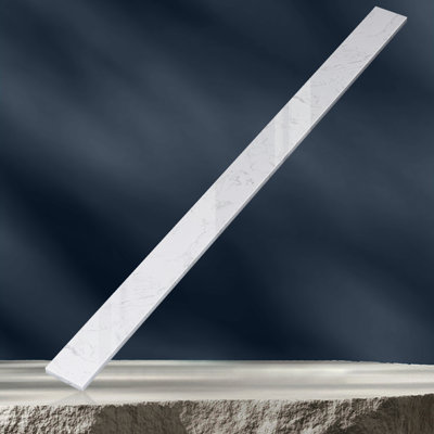 60 In. Engineered Stone Vanity Backsplash 4 In. Bathroom Vanity Back Splash In Carrara White
