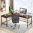 Arnisha L-Shaped Metal Base Computer Desk