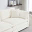 Ensemble de salon modulaire en U à 5 places avec chenille blanche: Chenille