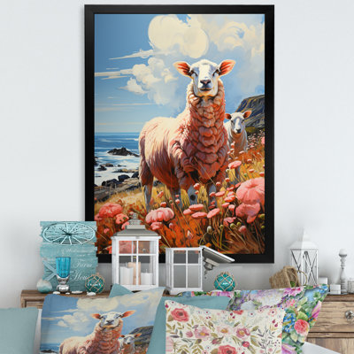 «Philip Coastston Pink Lamb» sur toile