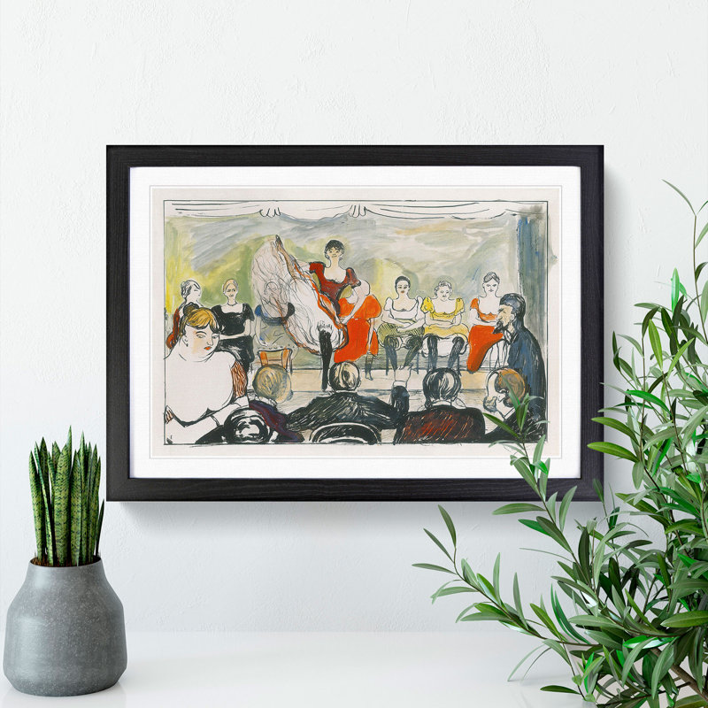 Tingletangle by Edvard Munch - Picture Frame Painting, 27cm H x 36cm W x 2cm D, Black