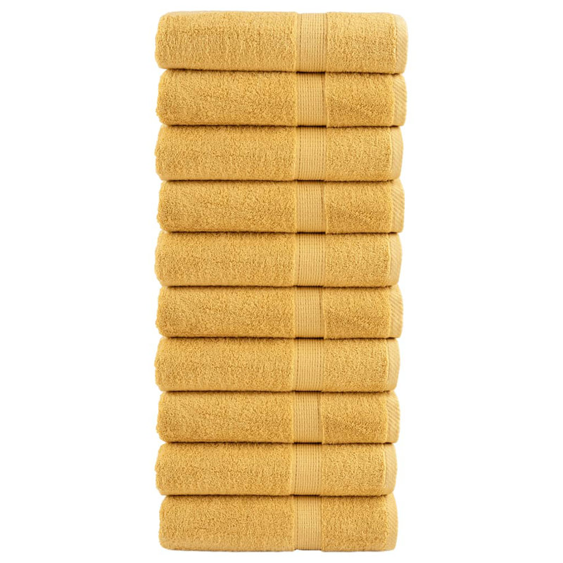 Nerte 100% Cotton Hand Towel, Gold, 100cm L x 50cm W