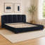 Très grande base de lit tapissier de style très minimaliste avec tête de lit éponge compressée-131277644