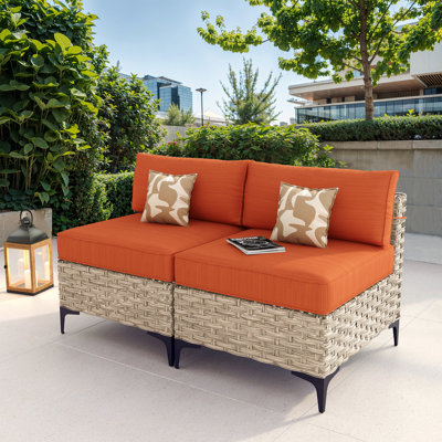 Wicker Outdoor Patio Sofa Set With Cushions