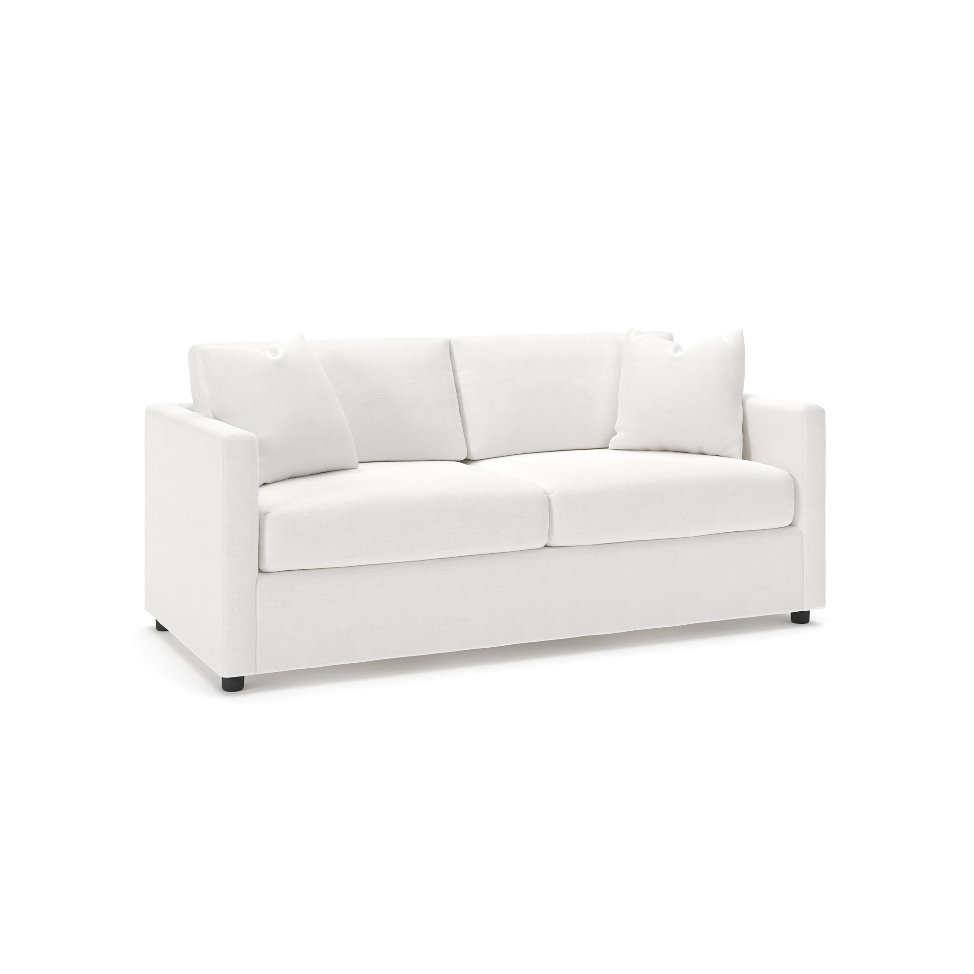 Godwin 75'' Upholstered Sleeper Sofa, Drusky Moonglow Sustain® Basketweave