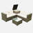 4 Piece Wicker Patio Sectional Sofa Set With Storage Box And Coffee Table