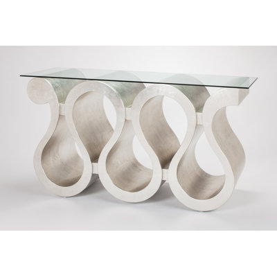 60'' Glass Top Console Table