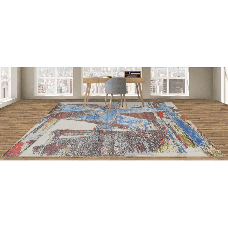 Abstract Area Rug, Rectangle 9' x 12'