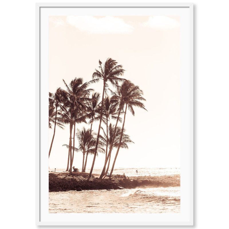 Island Love Print by Carly Tabak, Black Wood, 31" W x 44" H