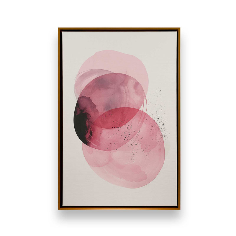 Ensemble de 2 quartz rose Aura, H 37 po x l 50 po, Cadre flottant or poli
