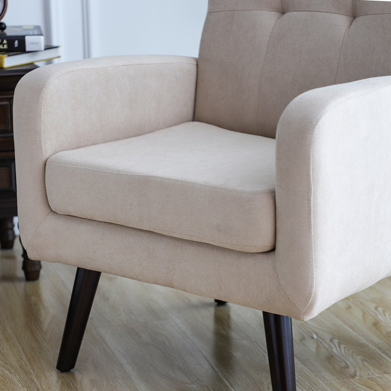 Fauteuil de 26,37 po de largeur, Mélange de lin kaki