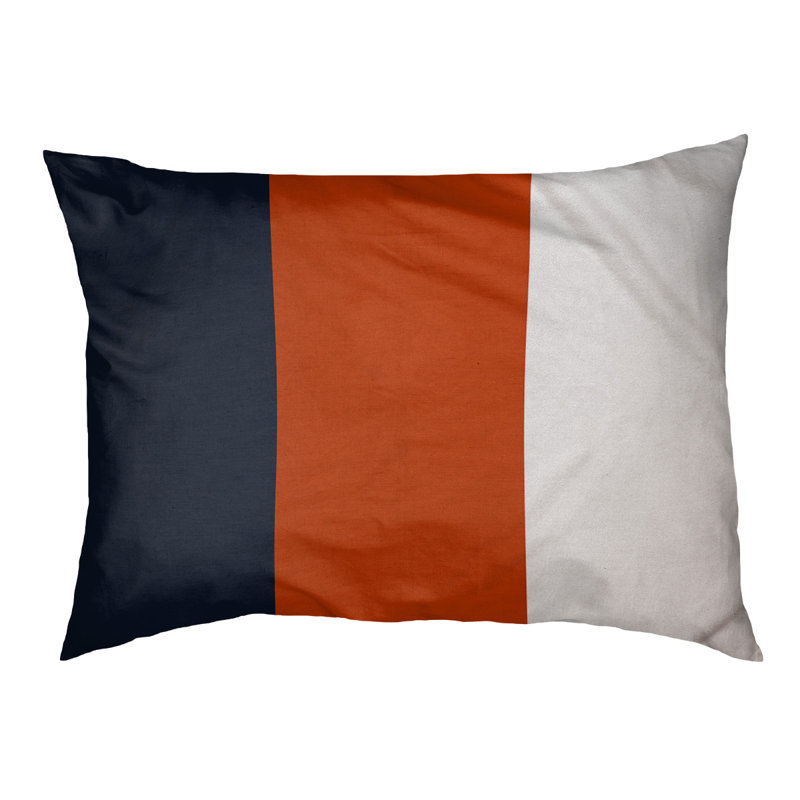 Coussin Atlanta, Petit (l 28 po x P 18 po x H 6 po), Rouge / Noir / Jaune