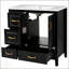 Meuble-lavabo de 36 po avec lavabo, portes et tiroirs à fermeture en douceur, poignées en métal, fabrication en panneau de fibres à densité moyenne durable-1427458308