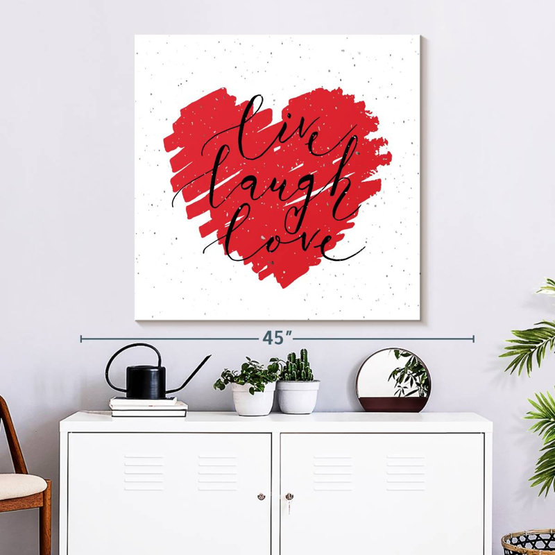 Tergel Valentine Live Laugh Love, 33" H x 33" W