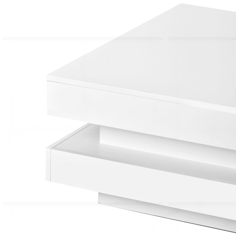 Design minimaliste ultrabrillant avec lumières DEL, Blanc