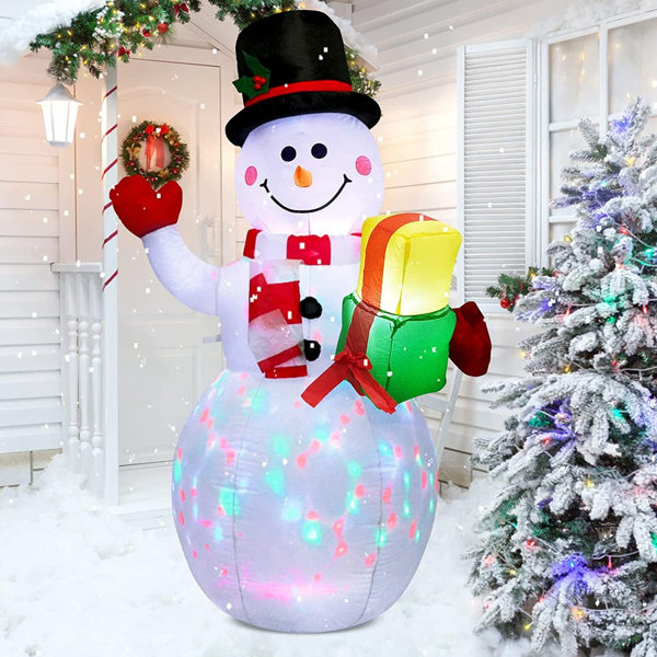 The Holiday Aisle® 5 Ft Inflatable Snowman Christmas Outdoor Decoration ...