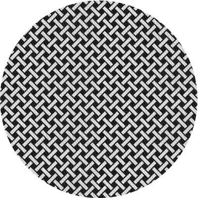 Tapis noir/blanc à motifs