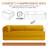 Convertible Three Person Fabric Sofa Bed, High Rebound Density Sponge Sofa-1354842198