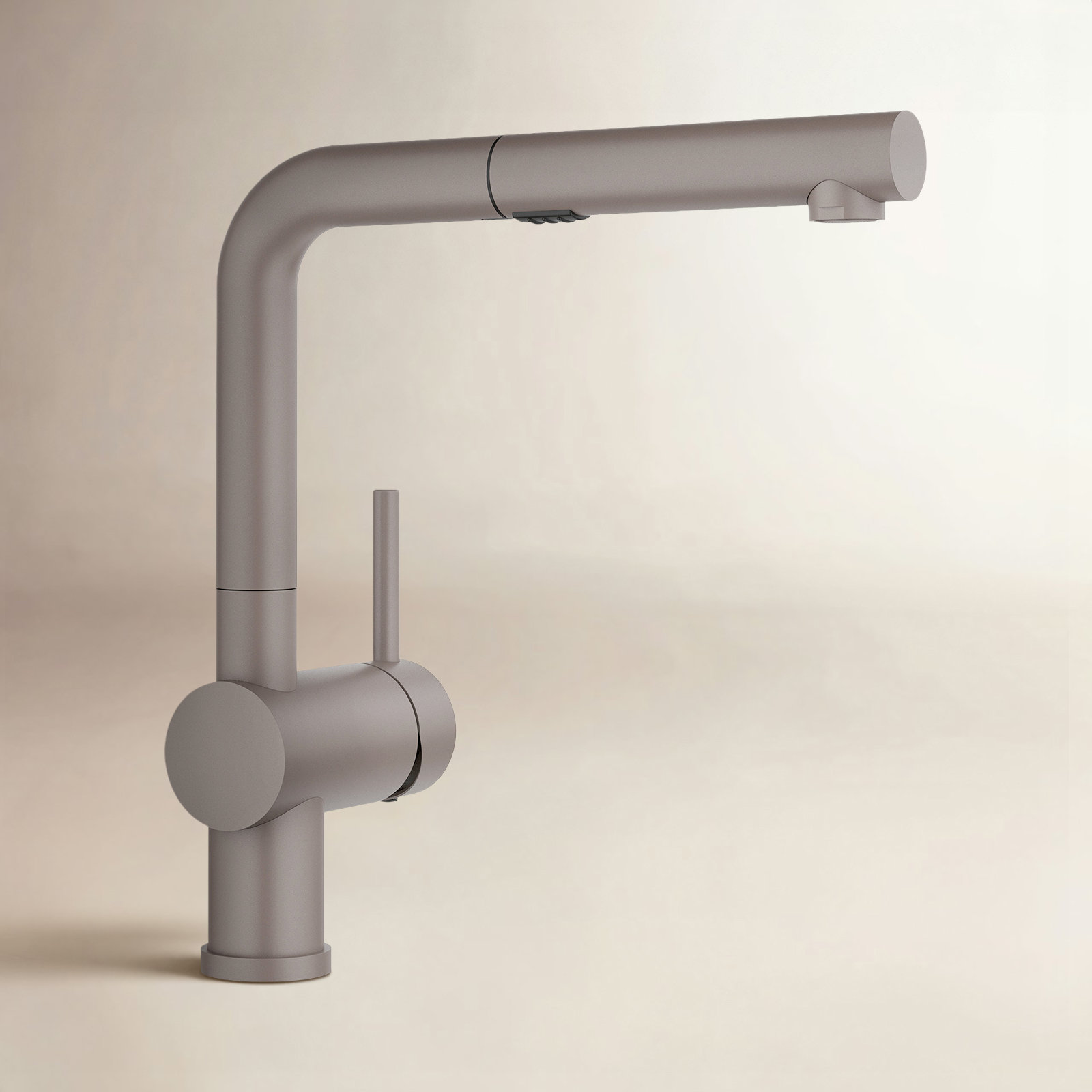 Linus Low Arc Pull-Out Kitchen Faucet, Volcano Gray