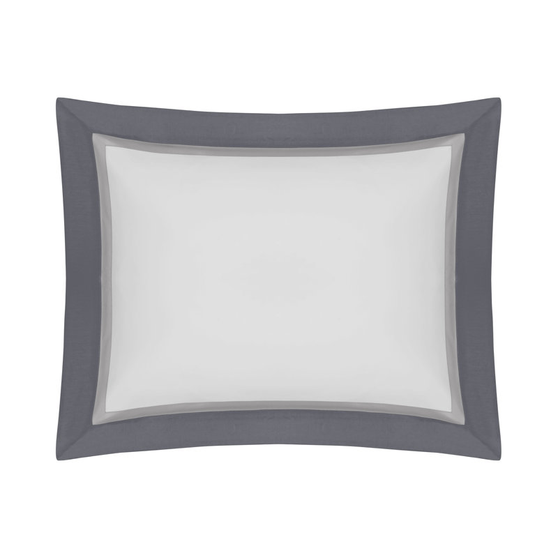 Borders Sham, Pebble/Chrome/Grisaglia Gray, Euro