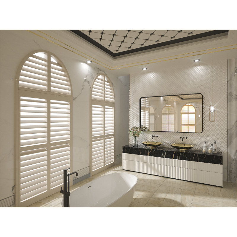 Miroir d'appoint Tyro, 48 po x 30 po, Noir, Rectangulaire