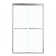 Shower Door 48" W X 76"H Semi-Frameless Bypass Sliding Shower Enclosure