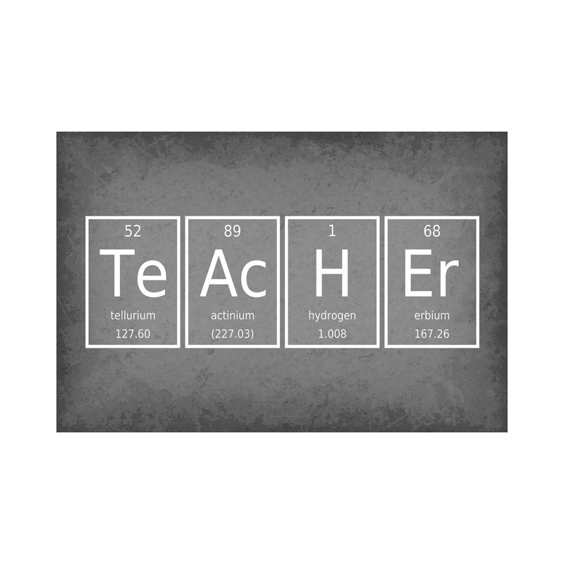 Teacher by GetYourNerdOn - Wrapped Canvas Typography, 20.32 cm H x 30.48 cm W