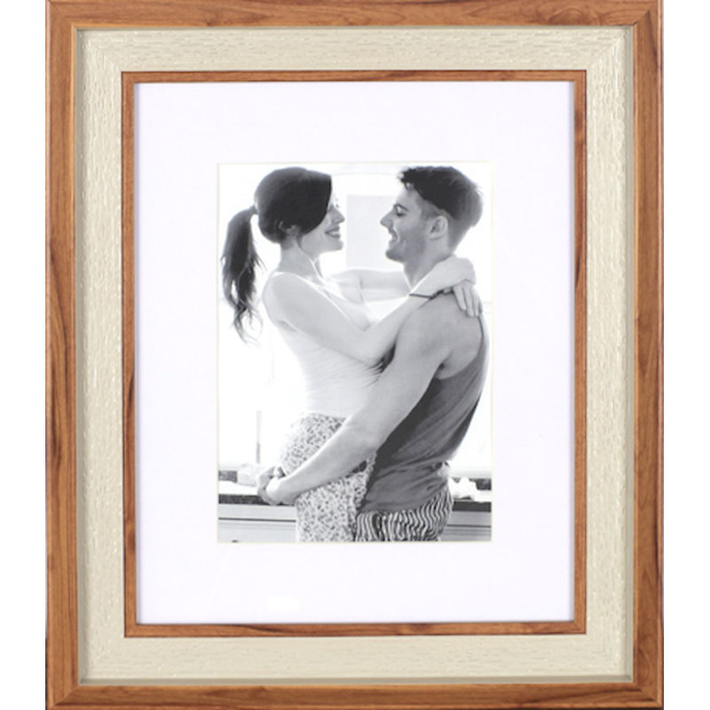 Cadre photo simple en bois biseauté Havisham, 8" x 10", Marron
