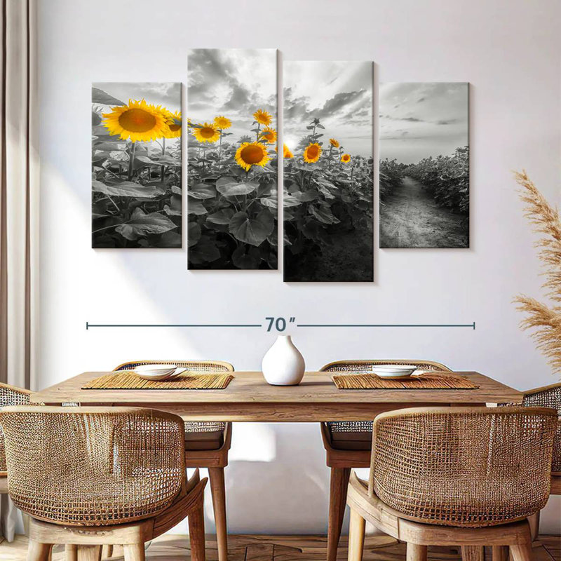 Alvord Path Through The Sunflower Field, 42" H x 68" W