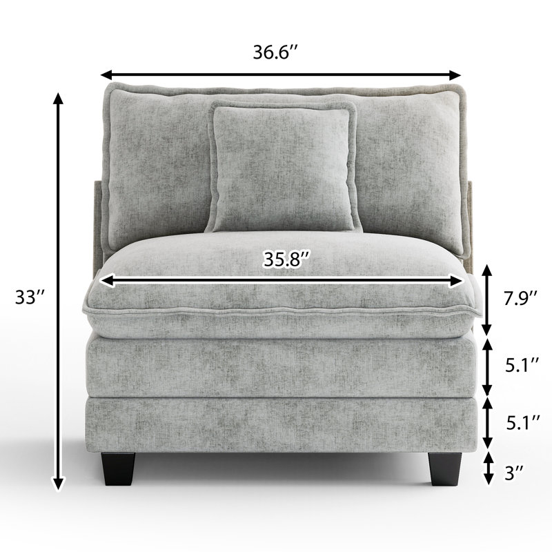 George 1 Seat Armless Sofa