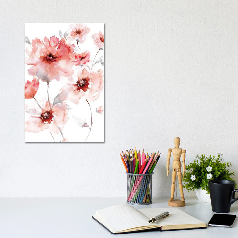 Translucent Blush I by Nan - Wrapped Canvas Painting, 20.32 cm H x 30.48 cm W