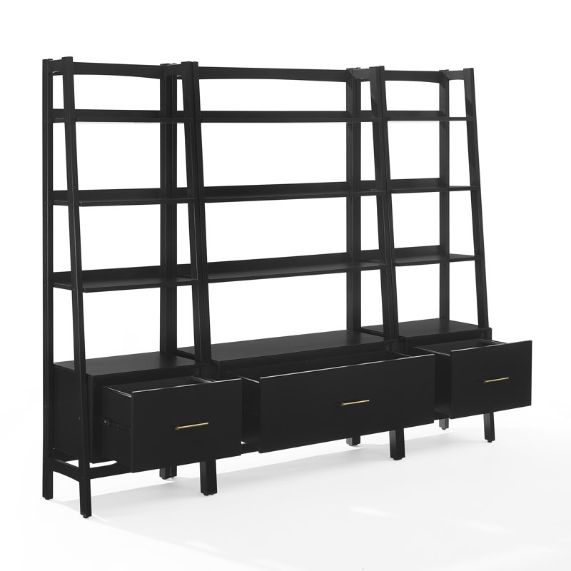 Bibliothèque Stiles H 70,5 po x l 82,25 po Stiles, Noir mat