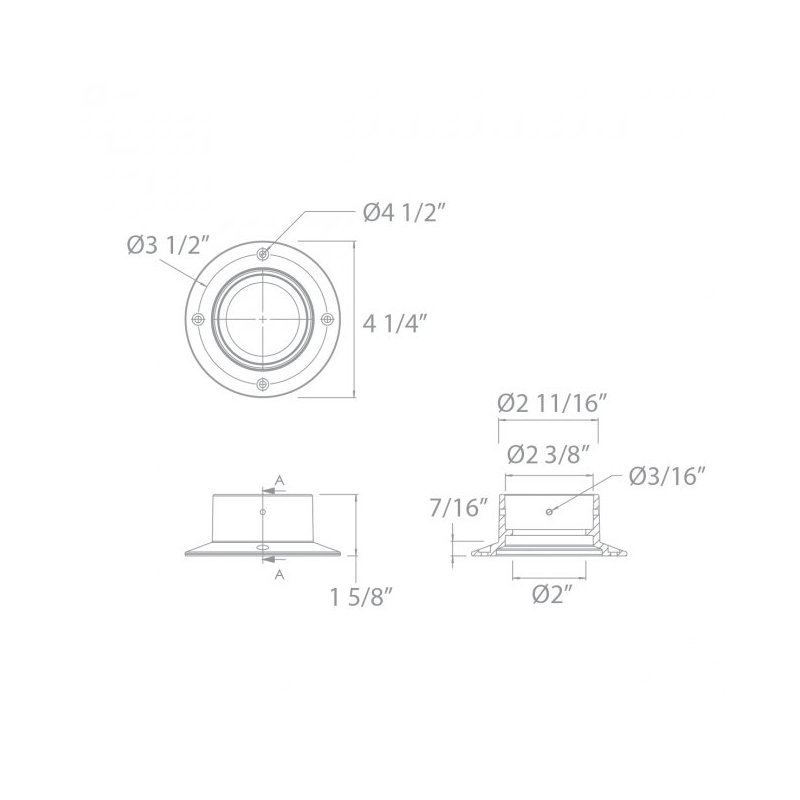 Ensemble de coulée en béton 2 po, H 2,28 po x l 4,25 po x P 4,25 po