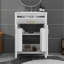 Ensemble de meuble-lavabo avec lavabo en céramique