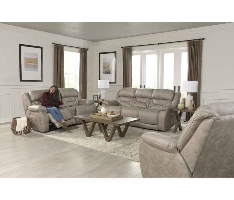Fauteuil inclinable Zianya, Polyester brun clair