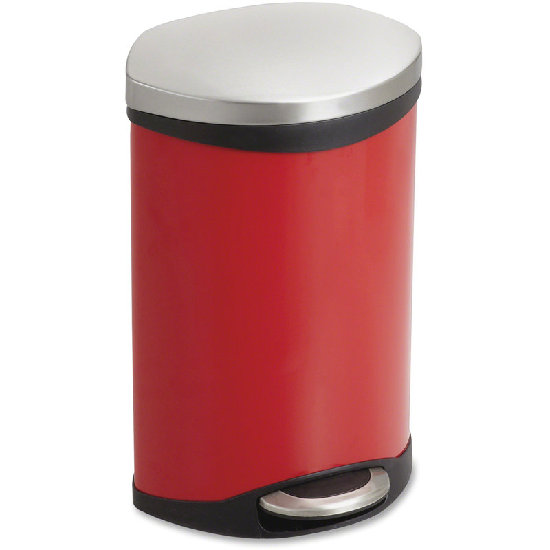 Poubelle à pédale Ellipse Steel, Rouge, 3