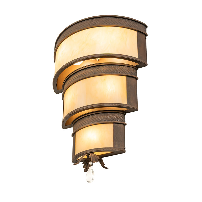 18" Wide Rope Trimmed Cilindro Wall Sconce