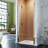 36 to 37-1/4 in. W x 72 in. Bi-Fold Semi-Frameless Shower Door in Chrome with 1/4" Clear Tempered Glass