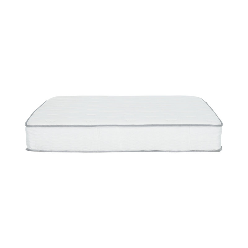 9 po Matelas à ressorts ensachés dans une boîte, très grand, blanc - relief, transfert à faible mouvement, rembourrage en mousse, ressorts pour un soutien amélioré, base haute densité, housse en tricot doux, us, installation facile