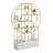 70.8 Inch Round Office Bookcase Bookshelf, Display Shelf, Two Drawers,Frame