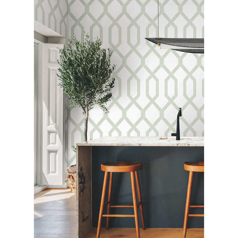 Palisade Geometric Wallpaper Double Roll, Green
