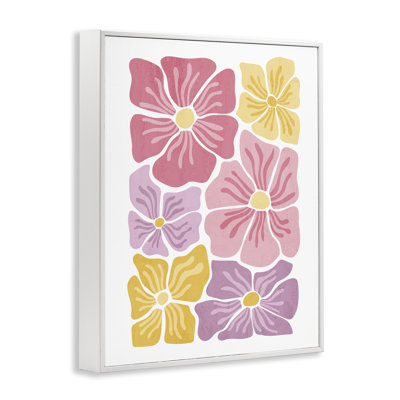Giclée encadrée de fleurs aux tons pastel, design par Kim Allen