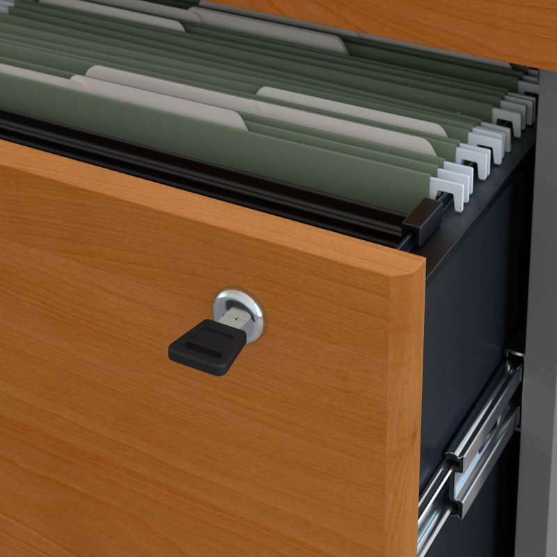 Suite de bureau en U Ringold Series, Cerisier Naturel / Gris Graphite