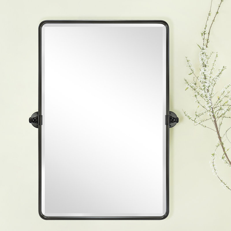 Miroir mural de salle de bain Woodvale, 35 po x 23 po, Bronze huilé
