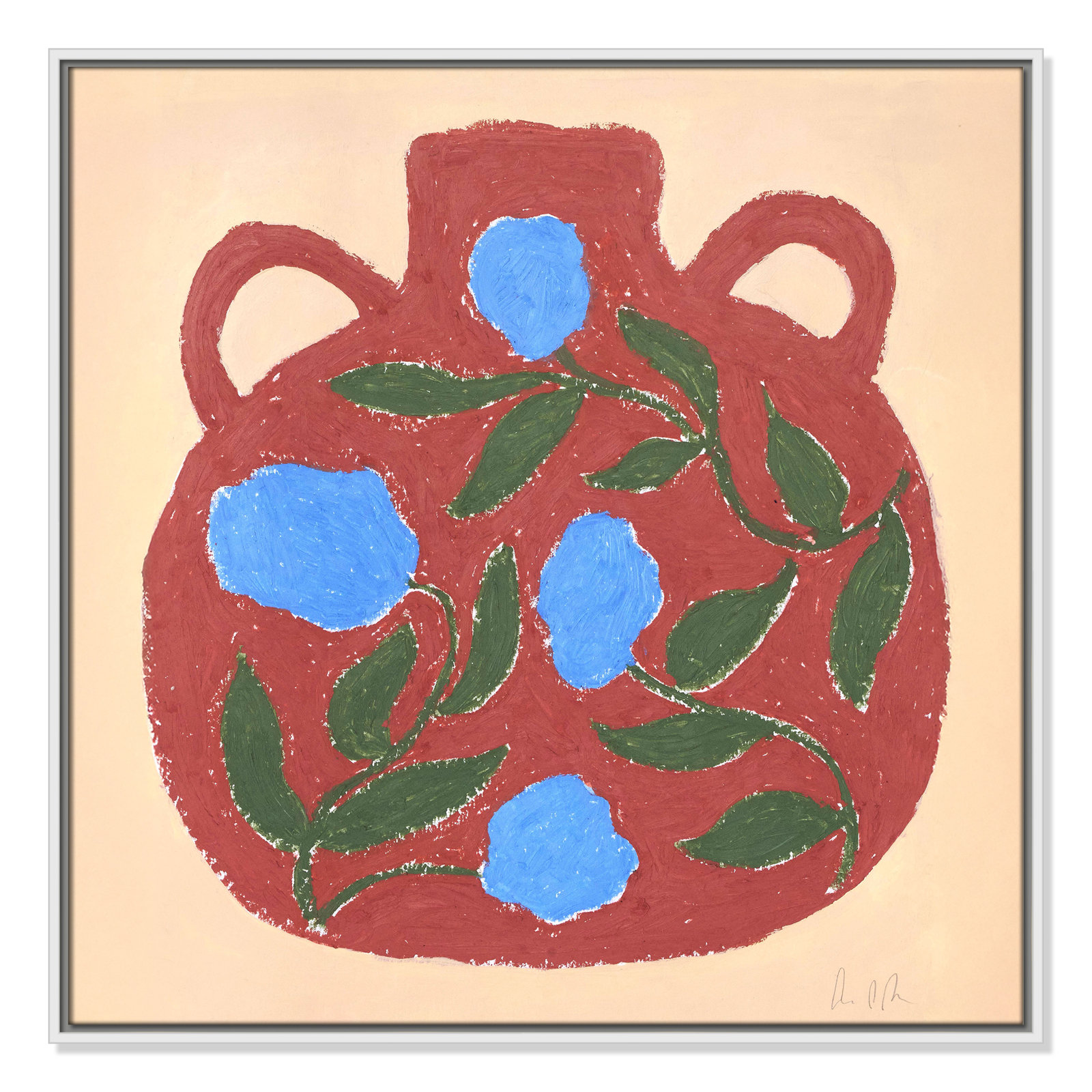 Vase No. 04 Print by Camilla Bergqvist, 31.5" H x 31.5" W, White