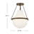 Sculptural 15 in. Teardrop Glass Semi-Flush Mount Ceiling Light-122479794