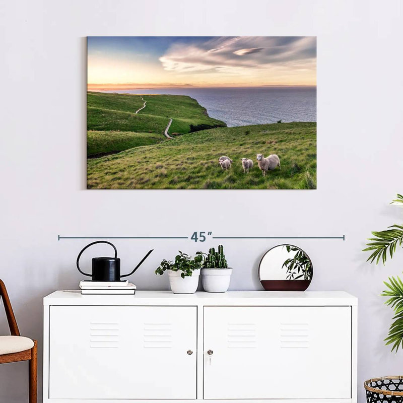 Gillard Sheep On Christchurch Cliff, 24" H x 36" W